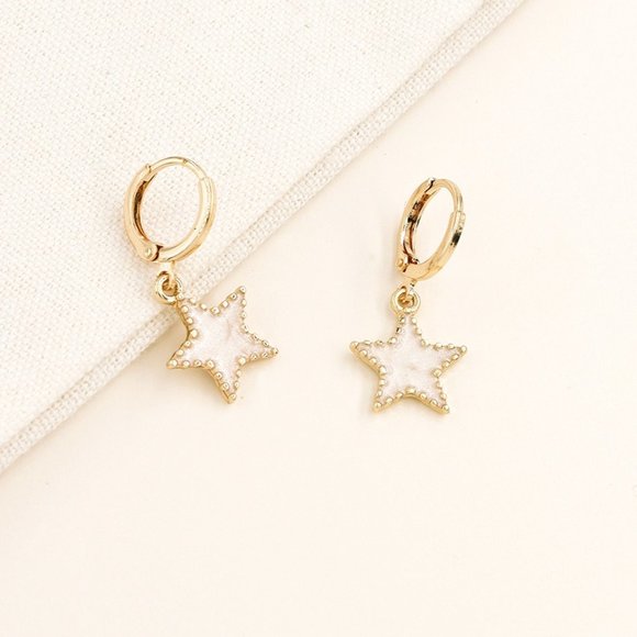 Little Enamel Star Hoop - Picture 1 of 1